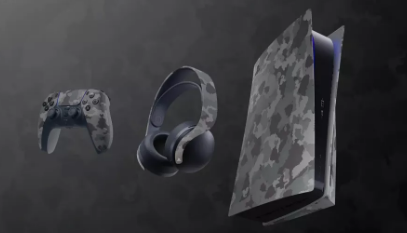 PlayStation揭示灰色迷彩PS5和配件
