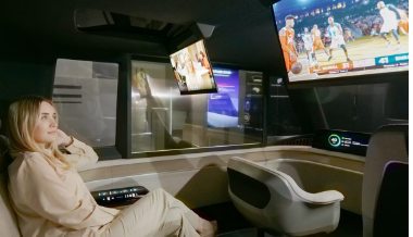 LG的未来车载娱乐包括从天花板上滑动的OLED显示屏