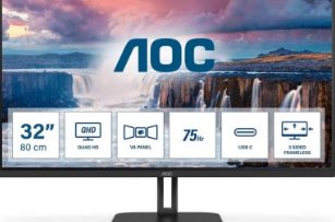 AOC Q32V5CE 32英寸QHD办公显示器带USBC