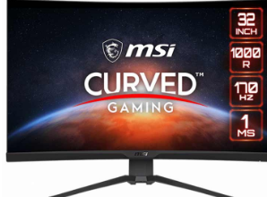 MSI G32C4 E2 32英寸曲面电竞显示器频率为170Hz