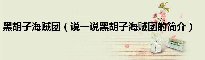 黑胡子海贼团（说一说黑胡子海贼团的简介）
