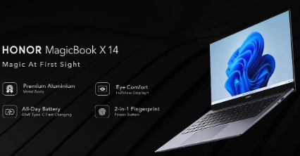 Honor MagicBook X14配备第11代英特尔酷睿处理器