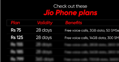 Jio Phone充值计划列表2023