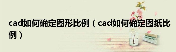 cad如何确定图形比例（cad如何确定图纸比例）