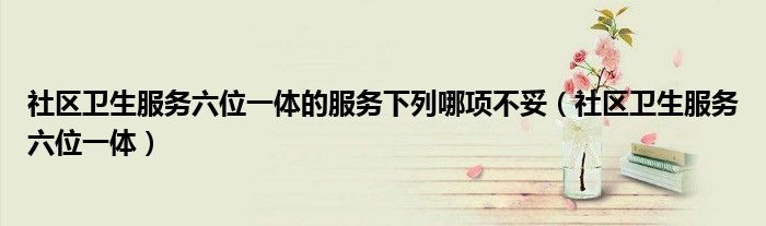 社区卫生服务六位一体的服务下列哪项不妥（社区卫生服务六位一体）