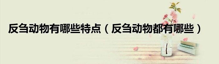 反刍动物有哪些特点（反刍动物都有哪些）