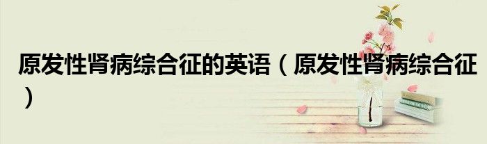 原发性肾病综合征的英语（原发性肾病综合征）