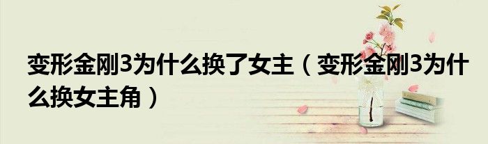 变形金刚3为什么换了女主（变形金刚3为什么换女主角）