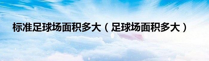 标准足球场面积多大（足球场面积多大）