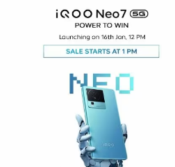 iQOO Neo 7 5G手机的价格在发布前泄露