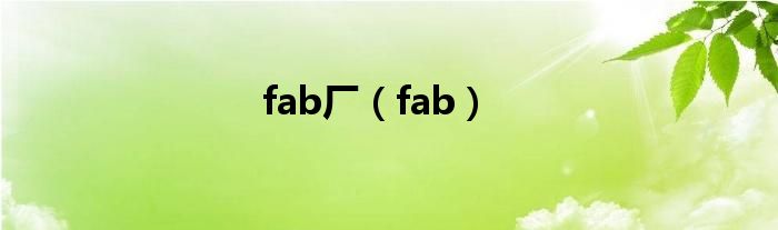 fab厂（fab）