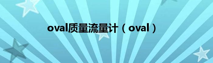 oval质量流量计（oval）