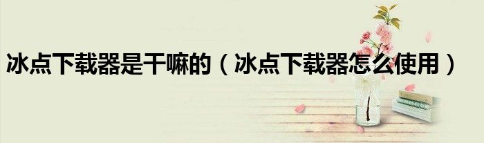 冰点下载器是干嘛的（冰点下载器怎么使用）