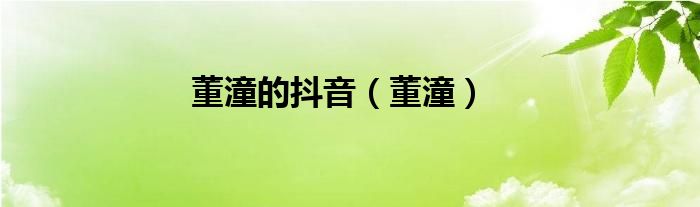 董潼的抖音（董潼）
