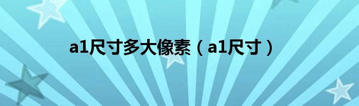a1尺寸多大像素（a1尺寸）