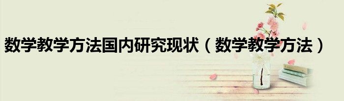 数学教学方法国内研究现状（数学教学方法）