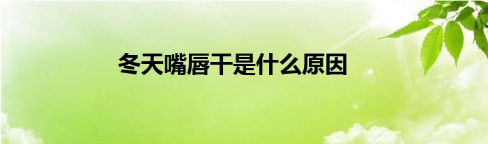 冬天嘴唇干是什么原因
