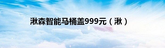 湫森智能马桶盖999元（湫）