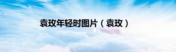 袁玫年轻时图片（袁玫）