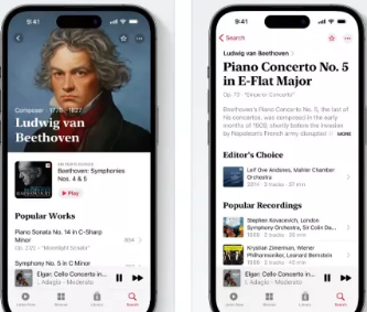 苹果音乐Classical终于在iPhone上推出了