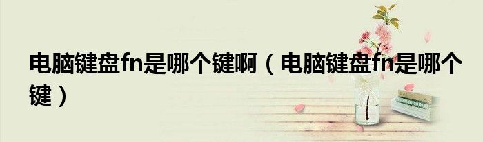 电脑键盘fn是哪个键啊（电脑键盘fn是哪个键）