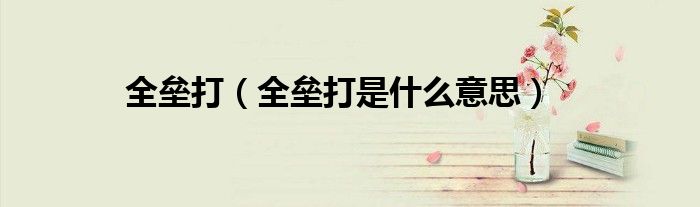 全垒打（全垒打是什么意思）