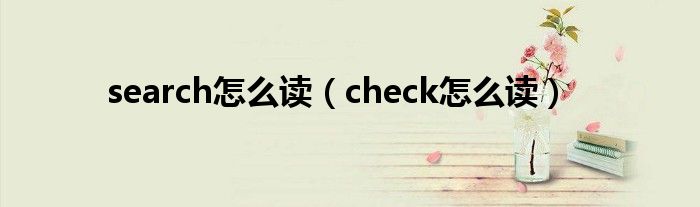 search怎么读（check怎么读）