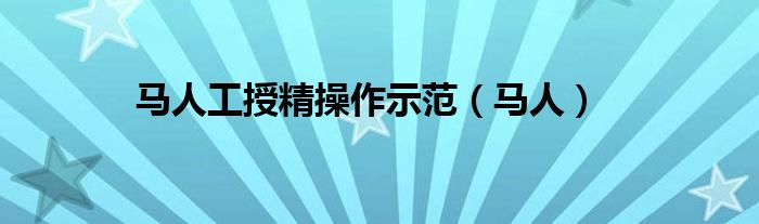 马人工授精操作示范（马人）