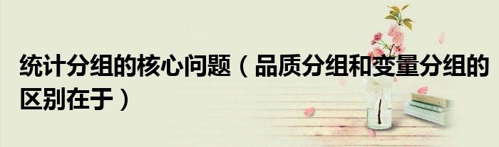 统计分组的核心问题（品质分组和变量分组的区别在于）