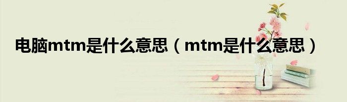 电脑mtm是什么意思（mtm是什么意思）