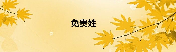 免贵姓