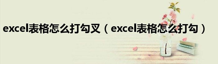 excel表格怎么打勾叉（excel表格怎么打勾）
