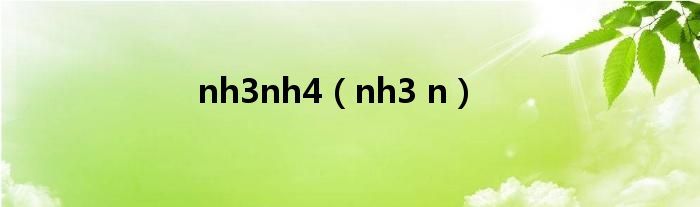 nh3nh4（nh3 n）