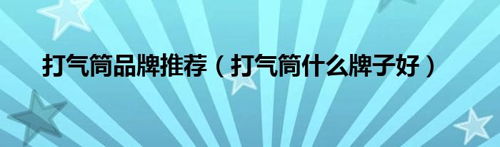 打气筒品牌推荐（打气筒什么牌子好）