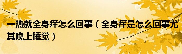 一热就全身痒怎么回事（全身痒是怎么回事尤其晚上睡觉）
