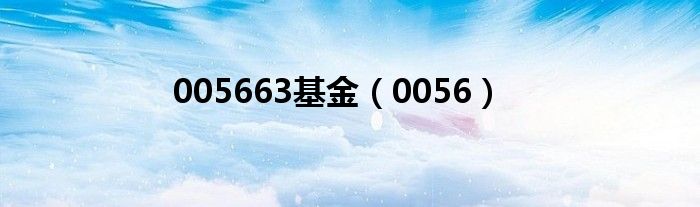 005663基金（0056）