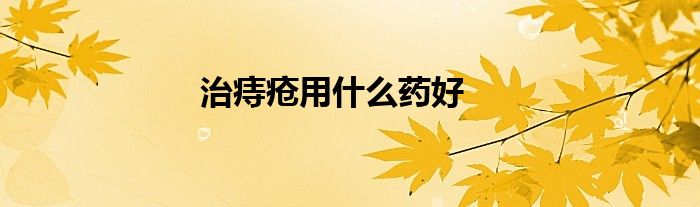 治痔疮用什么药好