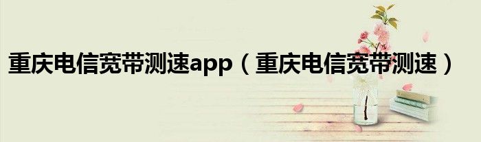 重庆电信宽带测速app（重庆电信宽带测速）