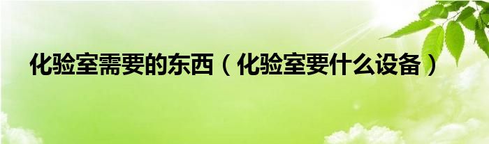 化验室需要的东西（化验室要什么设备）