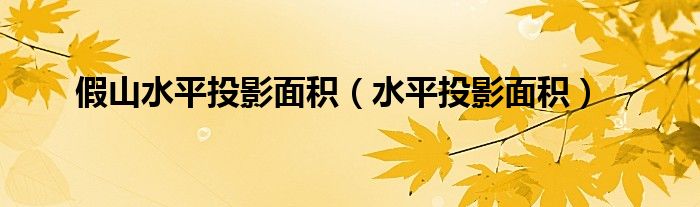 假山水平投影面积（水平投影面积）
