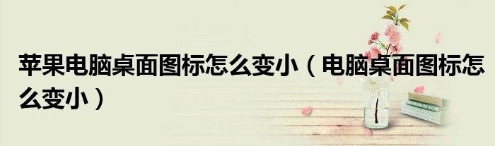 苹果电脑桌面图标怎么变小（电脑桌面图标怎么变小）