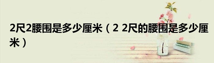 2尺2腰围是多少厘米（2 2尺的腰围是多少厘米）