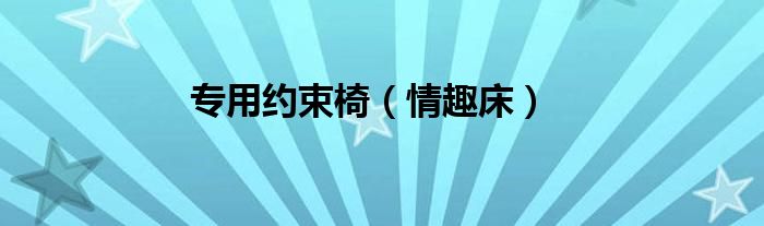 专用约束椅（情趣床）