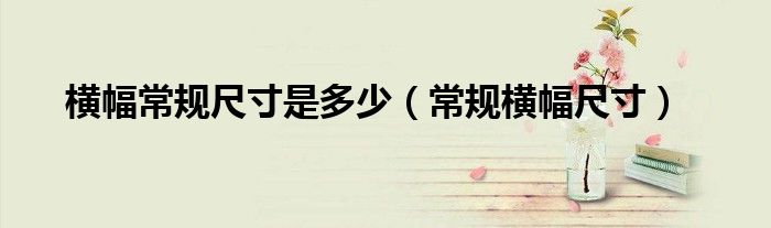 横幅常规尺寸是多少（常规横幅尺寸）