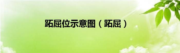 跖屈位示意图（跖屈）