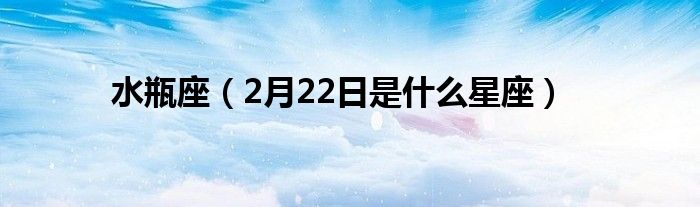 水瓶座（2月22日是什么星座）