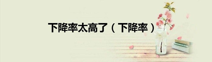 下降率太高了（下降率）