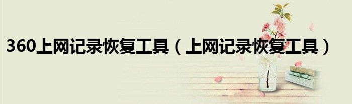 360上网记录恢复工具（上网记录恢复工具）