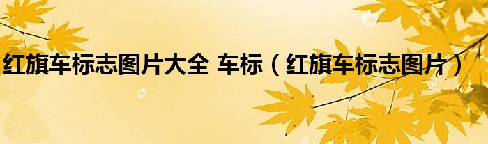 红旗车标志图片大全 车标（红旗车标志图片）