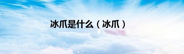 冰爪是什么（冰爪）